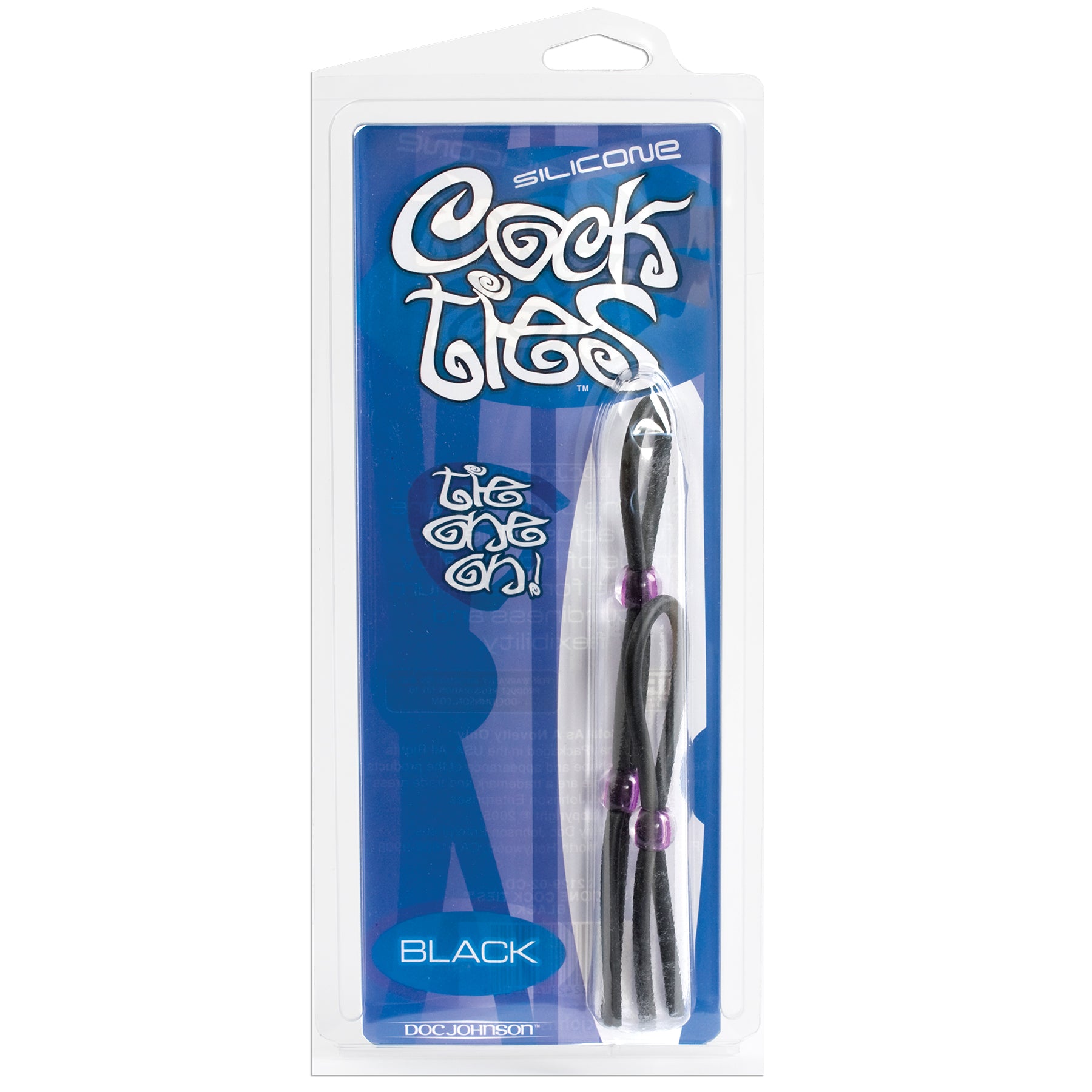 SILICONE COCK TIES BLACK