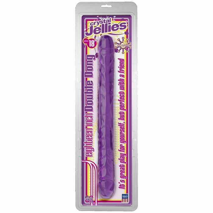 Crystal Jellies Double Dong 18" – Purple
