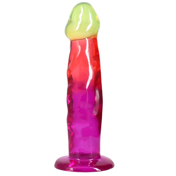 CRYSTAL JELLIES 7.5 IN DONG RAINBOW