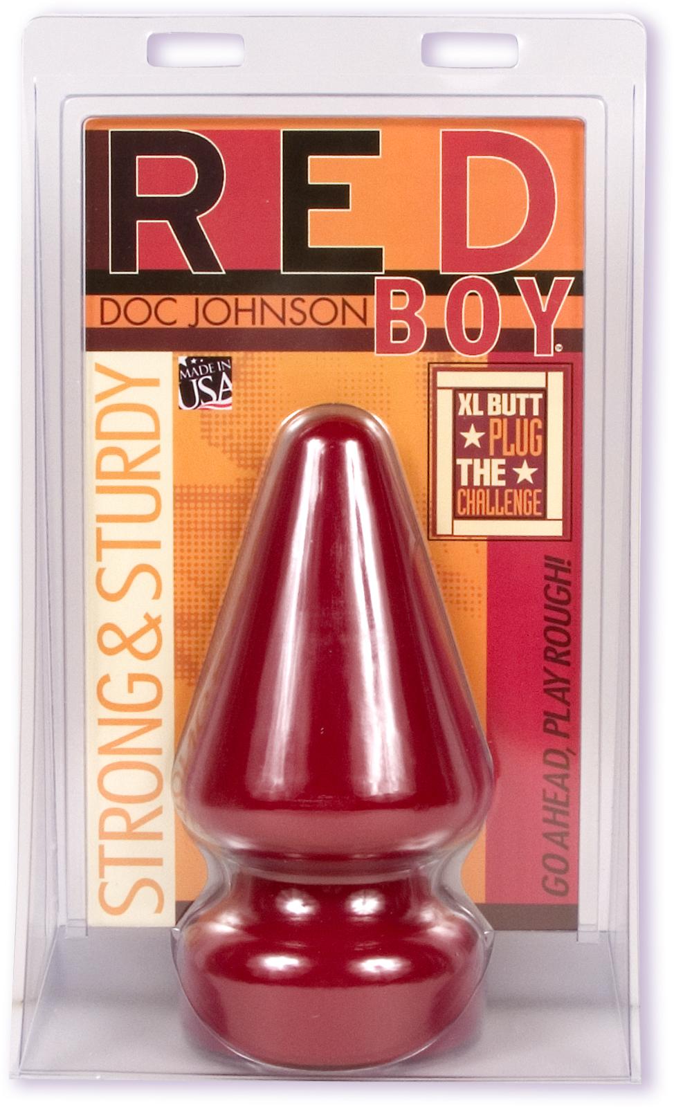 RED BOY CHALLENGE 9IN EXTRA LARGE BUTT PLUG - CD