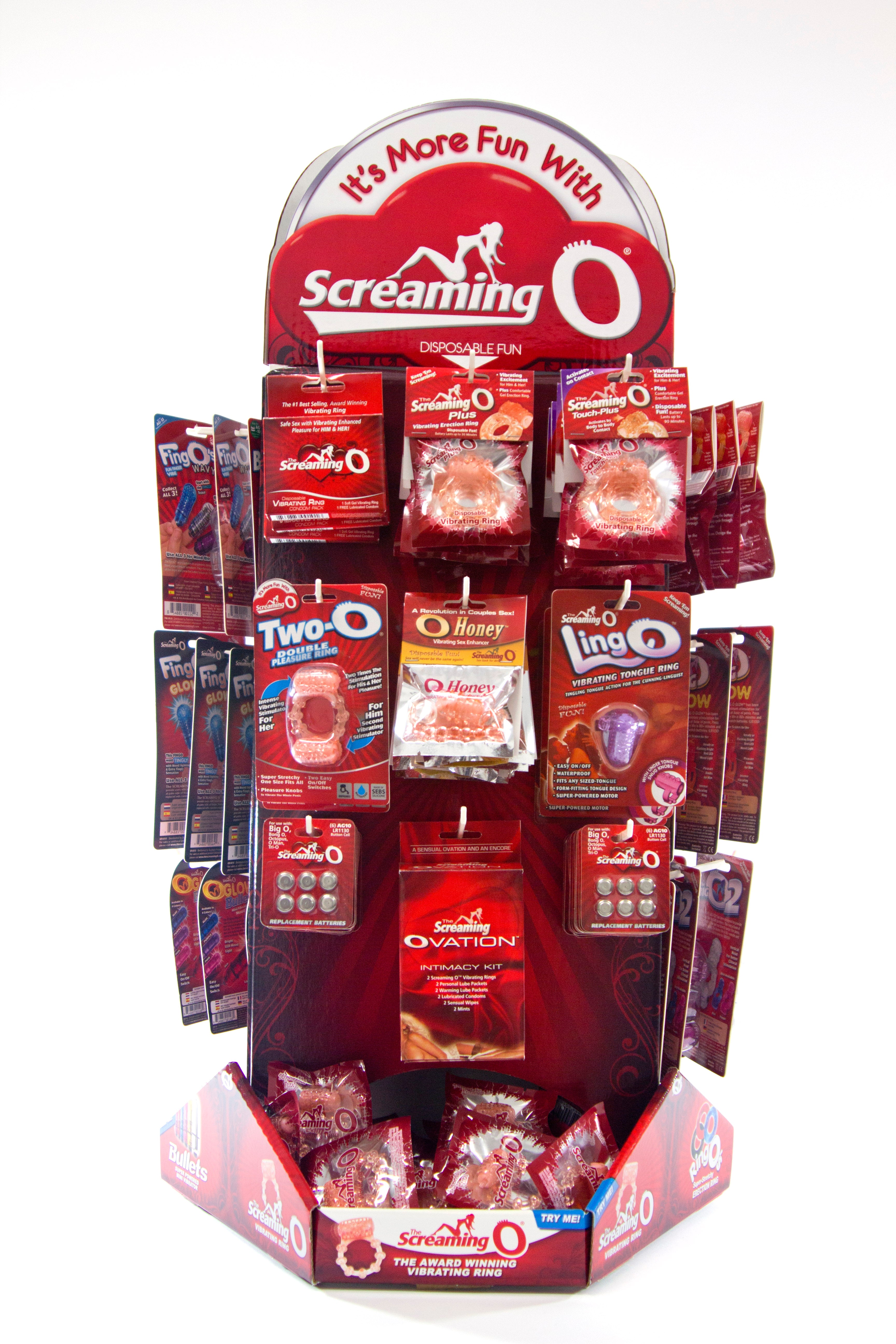 SCREAMING O 2013 INTRO SPINNING DISPLAY