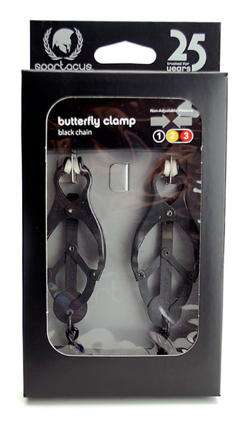 BLACK BUTTERFLY CLAMP W/LINK CHAIN