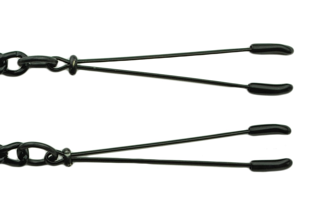 BLACK TWEEZER CLAMP W/LINK CHAIN