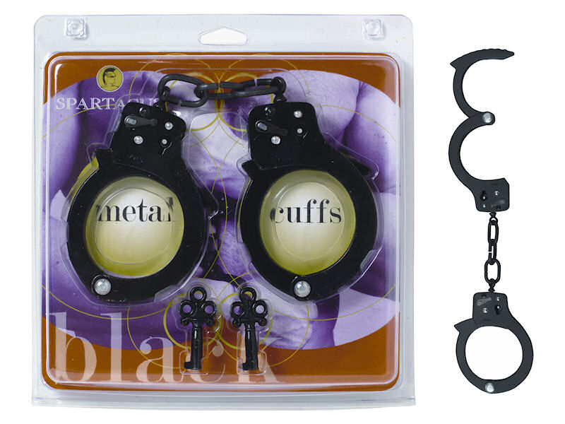 BLACK SINGLE LOCK HANDCUFFS