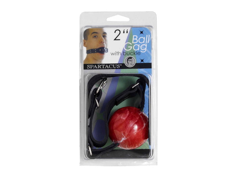 2IN RED BALL GAG W/BUCKLE