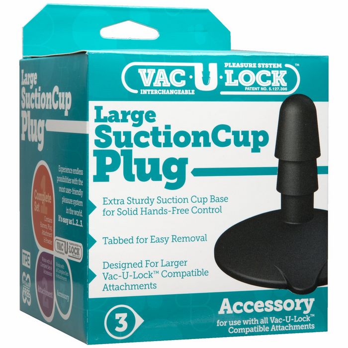 VAC U LOCK LARGE SUCTION CUP BLACK