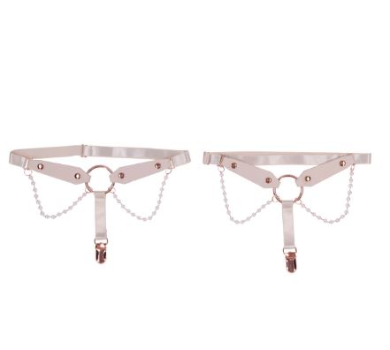 PEACHES N CREAME PEARL GARTERS