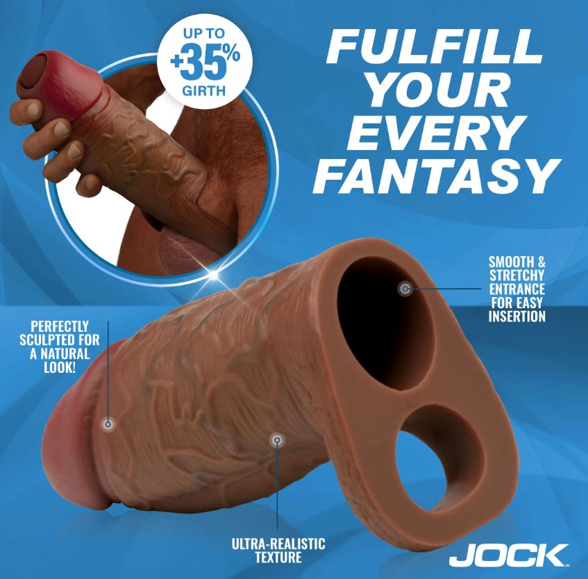 JOCK ENHANCERS PENIS ENHANCER W/ BALL STRAP DARK