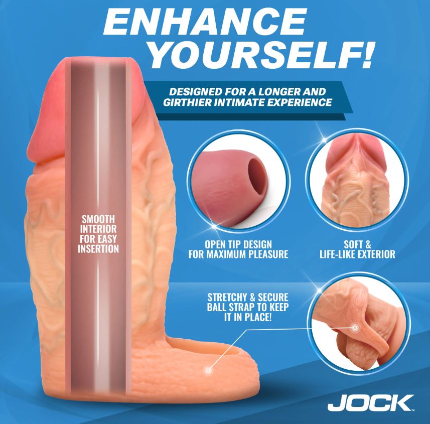JOCK ENHANCERS PENIS ENHANCER W/ BALL STRAP LIGHT