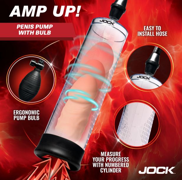 JOCK ADVANCED AMP UP PENIS PUMP W/BULB