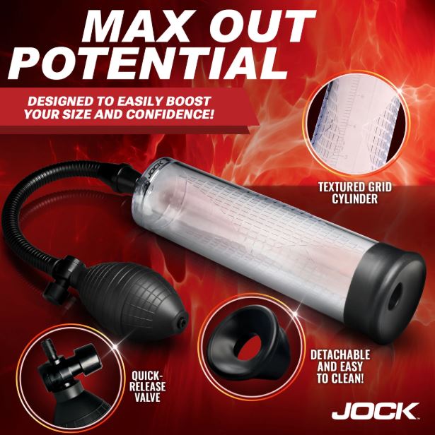 JOCK ADVANCED AMP UP PENIS PUMP W/BULB