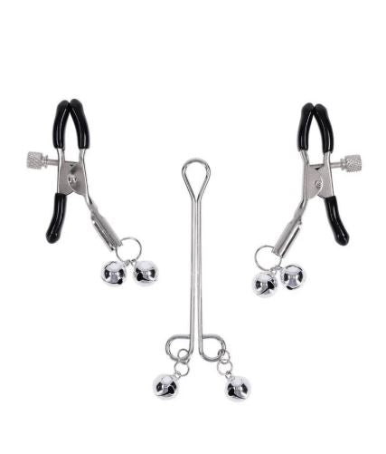 SEX & MISCHIEF SHADOW BELL NIPPLE AND CLIT JEWELRY