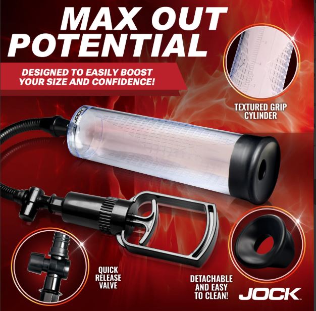JOCK ADVANCED AMP UP PENIS PUMP W/PULL HANDLE
