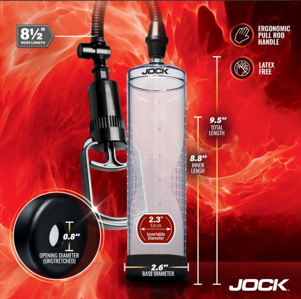 JOCK ADVANCED AMP UP PENIS PUMP W/PULL HANDLE