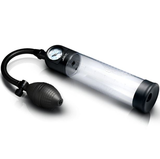 JOCK ADVANCED PUMP UP GAUGE PENIS PUMP W/BULB