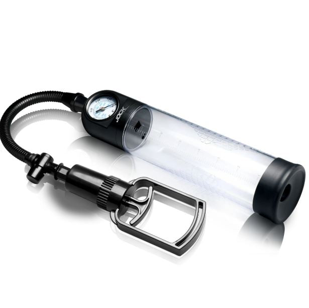 JOCK ADVANCED PUMP UP GAUGE PENIS PUMP W/PULL HANDLE