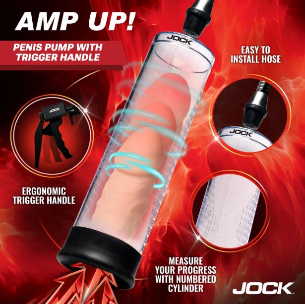 JOCK ADVANCED AMP UP PENIS PUMP W/TRIGGER HANDLE