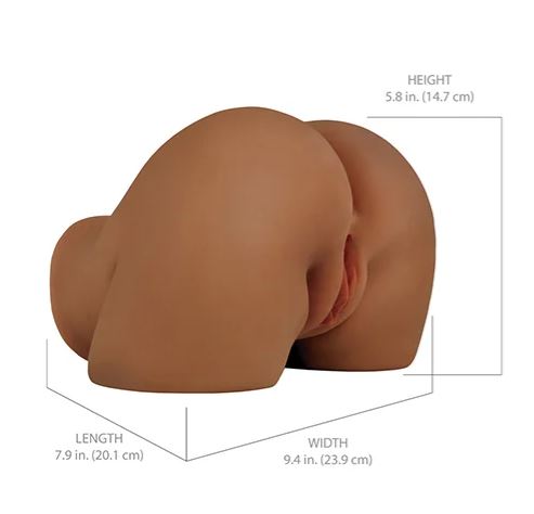 PDX ELITE SHAKE THAT ASS VIBRATING MEGA MASTURBATOR BROWN