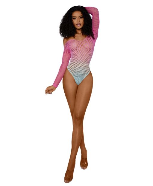 DREAMGIRL STAPLE OFF SHOULDER BODYSUI TROPICAL SKY OS