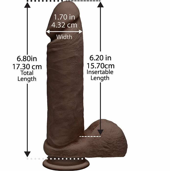 The D Perfect D 8" with Balls – Chocolate Brown