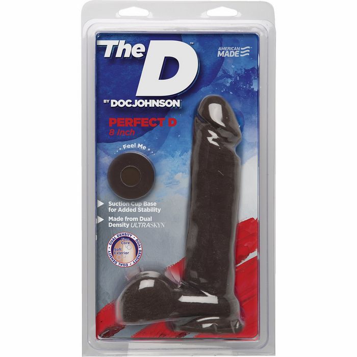 The D Perfect D 8" with Balls – Chocolate Brown