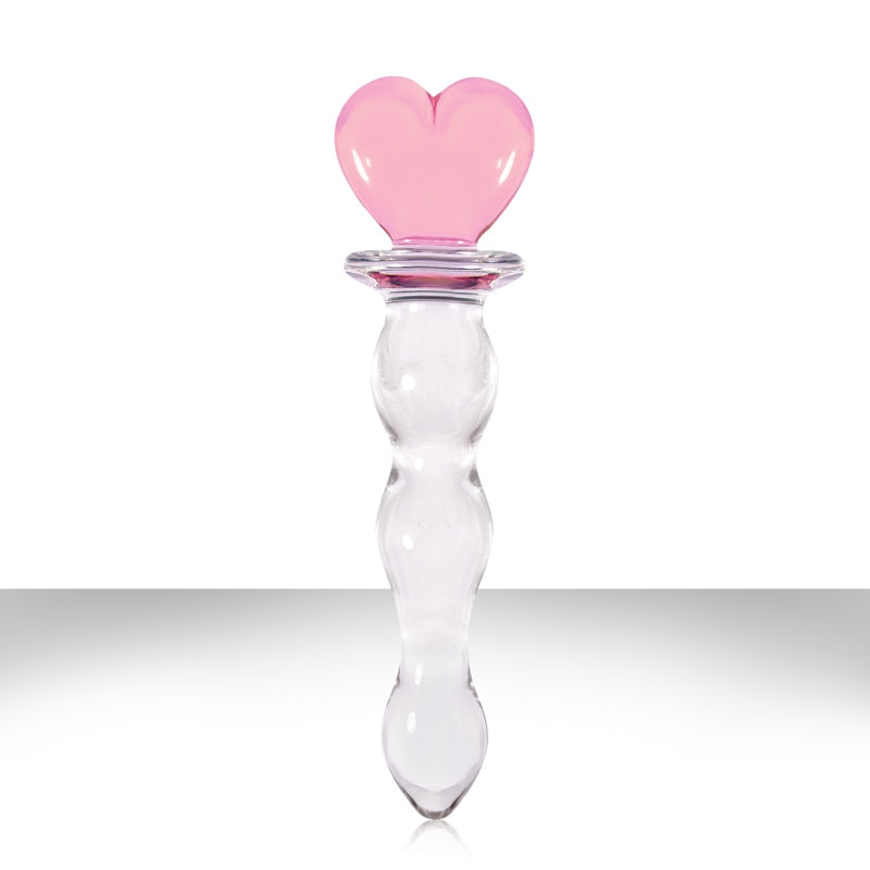 CRYSTAL HEART OF GLASS PINK