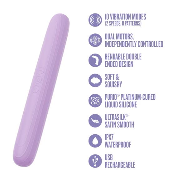 PLAY WITH ME SILICONE DOUBLE ENDED VIBRATOR