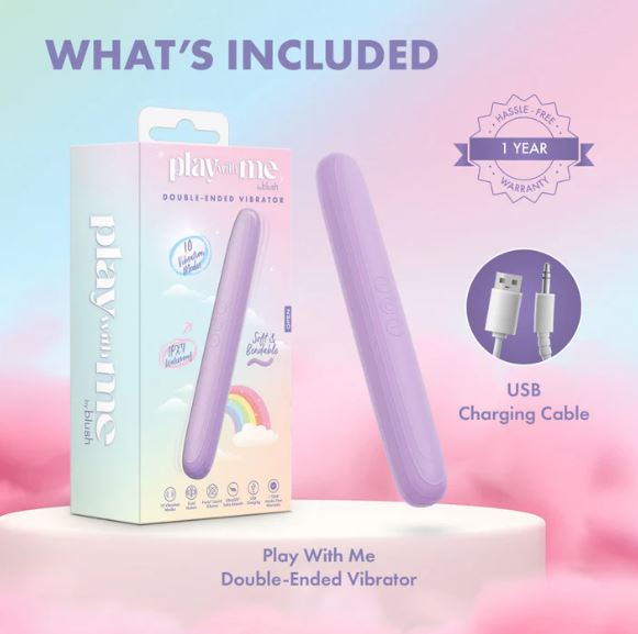 PLAY WITH ME SILICONE DOUBLE ENDED VIBRATOR
