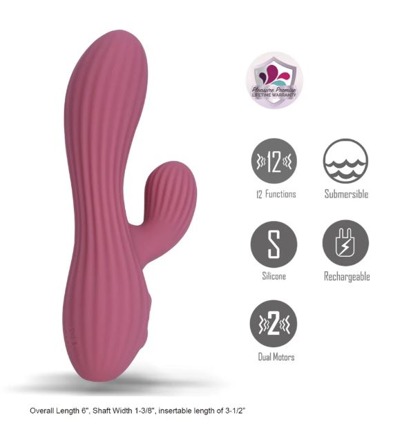 SEDONA 12 FUNCTION LIQUID SILICONE VIBRATOR PINK