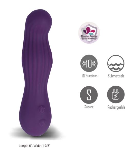 MESA 10 FUNCTION LIQUID SILICONE G-SPOT VIBRATOR PURPL