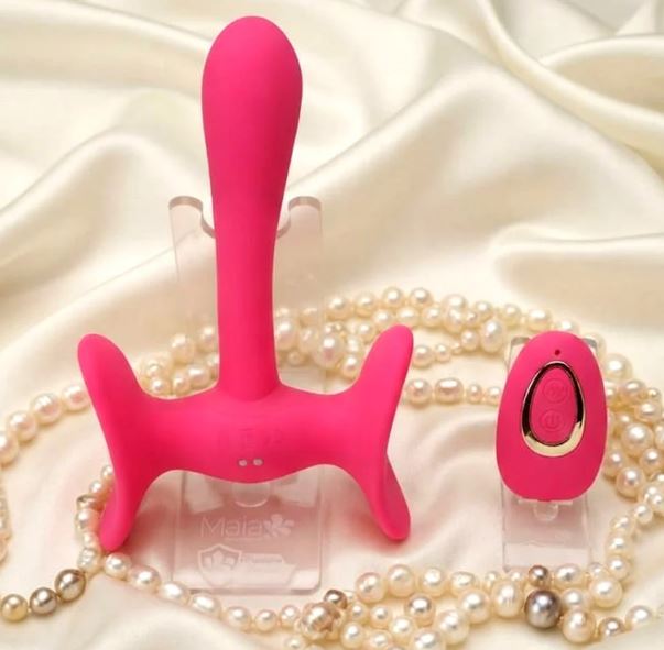 PAISLEE DUAL MOTOR THIIGH HOLD VIBRATOR PINK