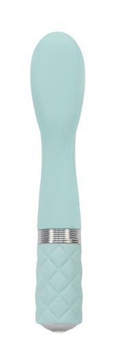PILLOW TALK SASSY G SPOT VIBE W/SWAROVSKI CRYSTAL TEAL