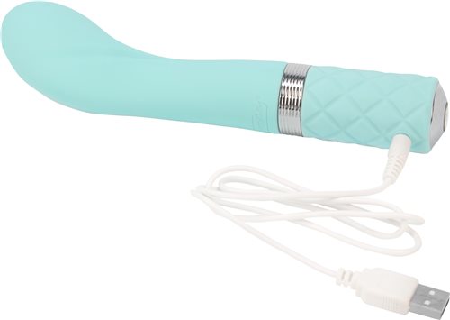 PILLOW TALK SASSY G SPOT VIBE W/SWAROVSKI CRYSTAL TEAL