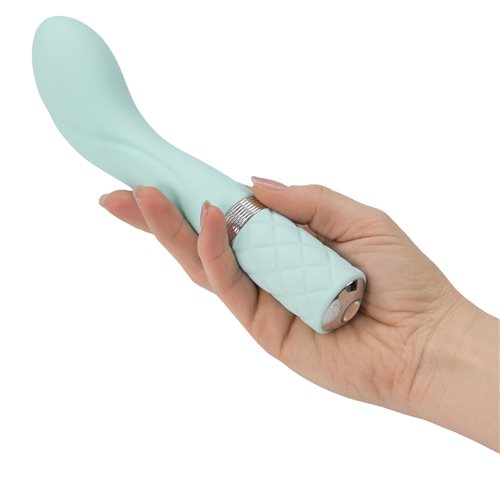 PILLOW TALK SASSY G SPOT VIBE W/SWAROVSKI CRYSTAL TEAL