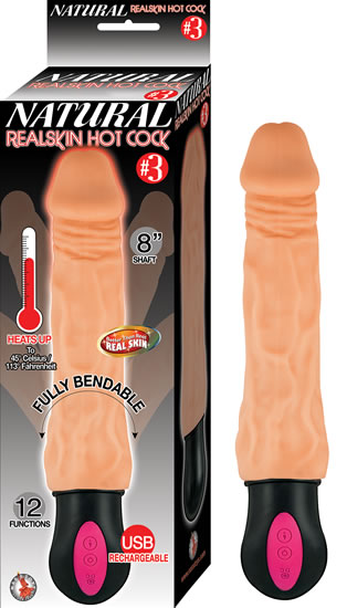 NATURAL REALSKIN HOT COCK #3 8 FLESH "