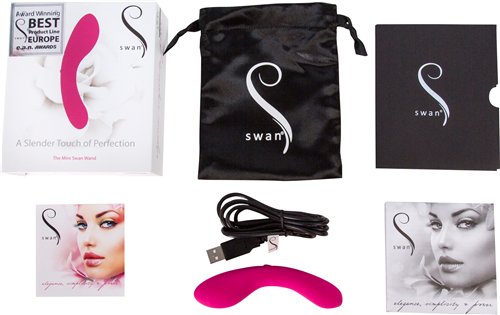 MINI SWAN WAND 4.75 PINK "