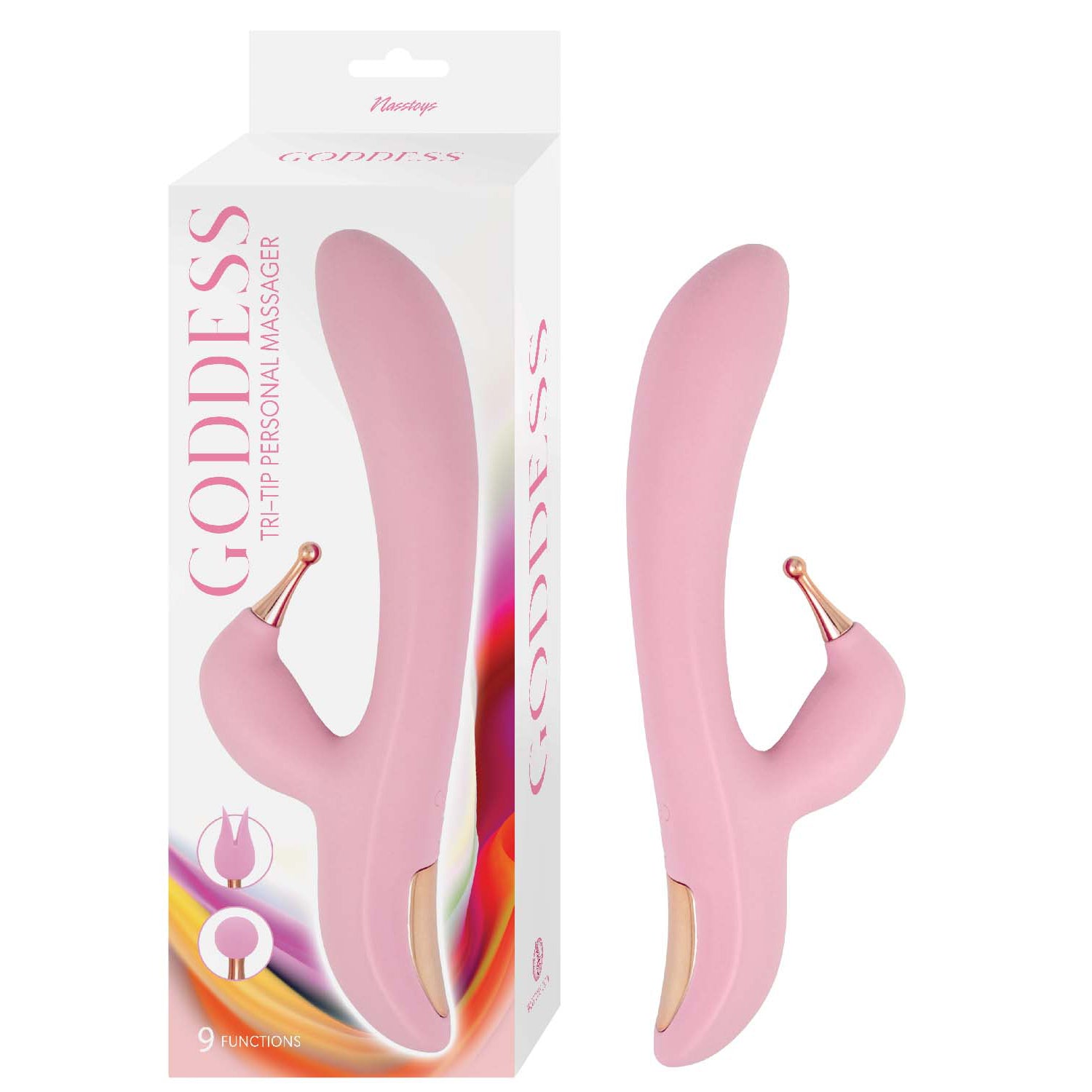 GODDESS TRI-TIP PERSONAL MASSAGER - PINK