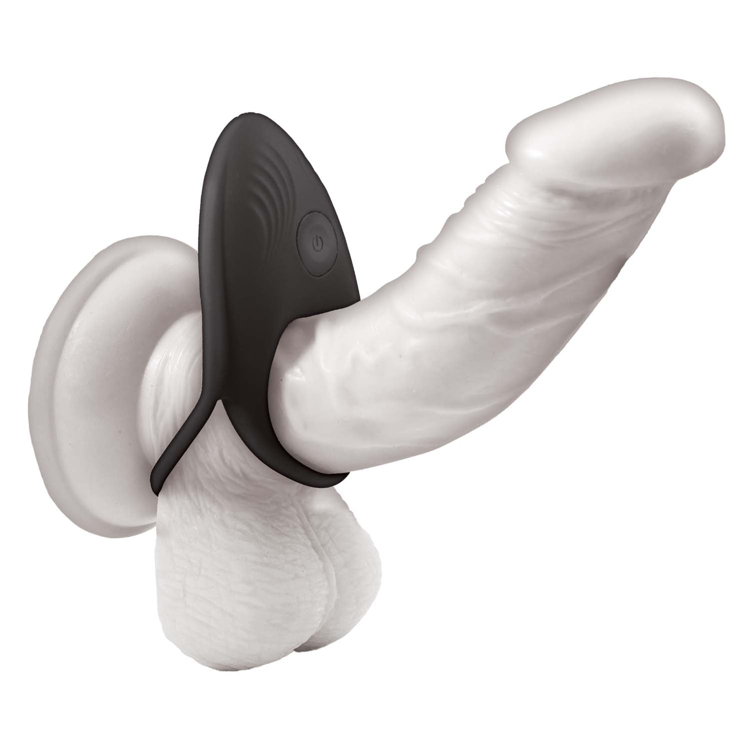COCKPOWER VIBRATING RING W/ ADJUSTABLE COCK TIE BLACK