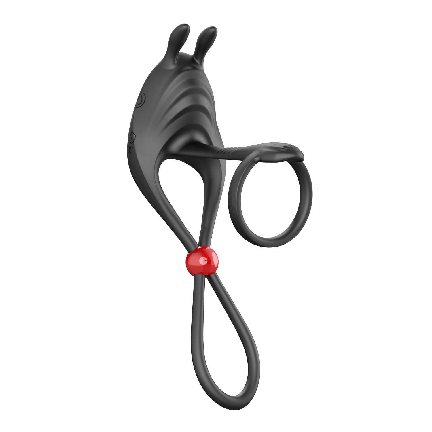 Cockpower Cockring & Ball Cinch With Remote – Black