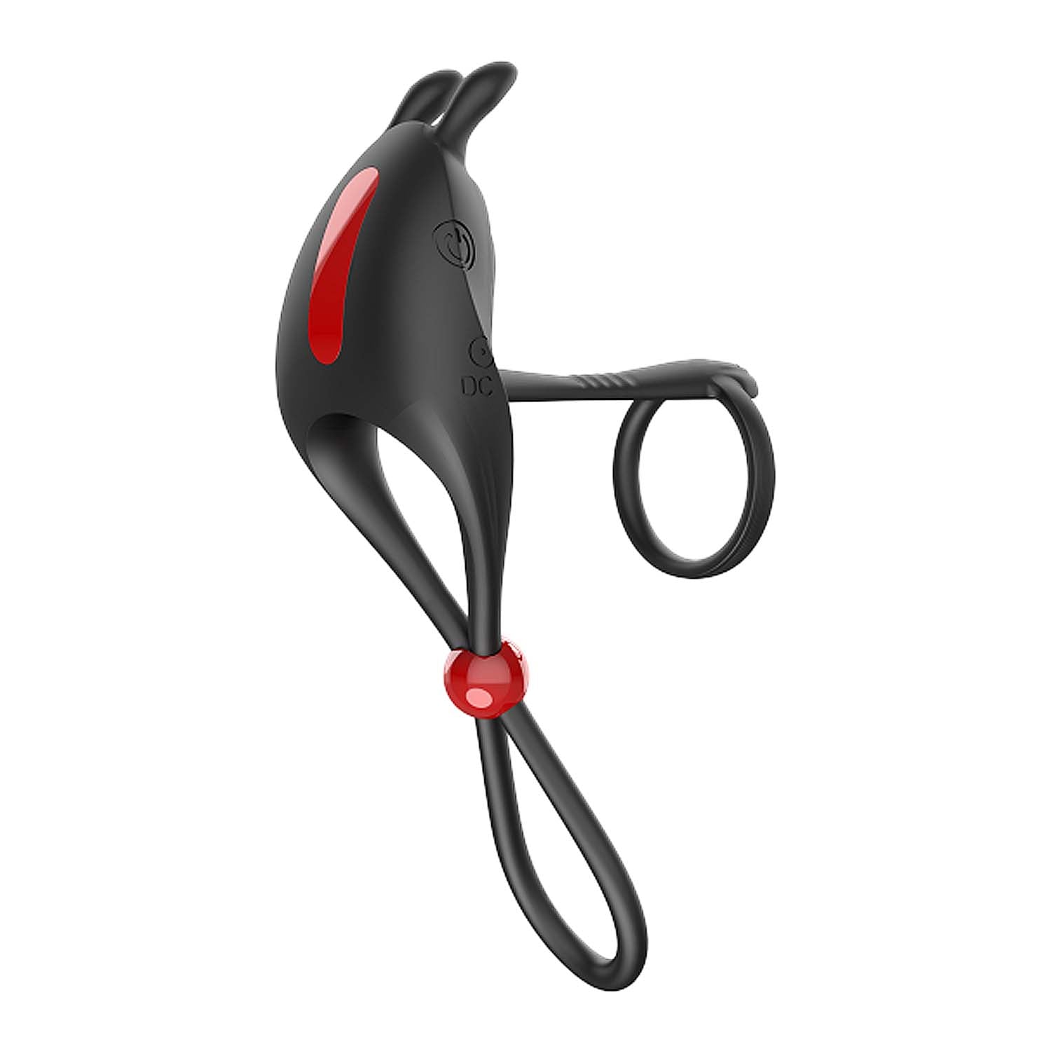 Cockpower Cockring & Ball Cinch With Remote – Black