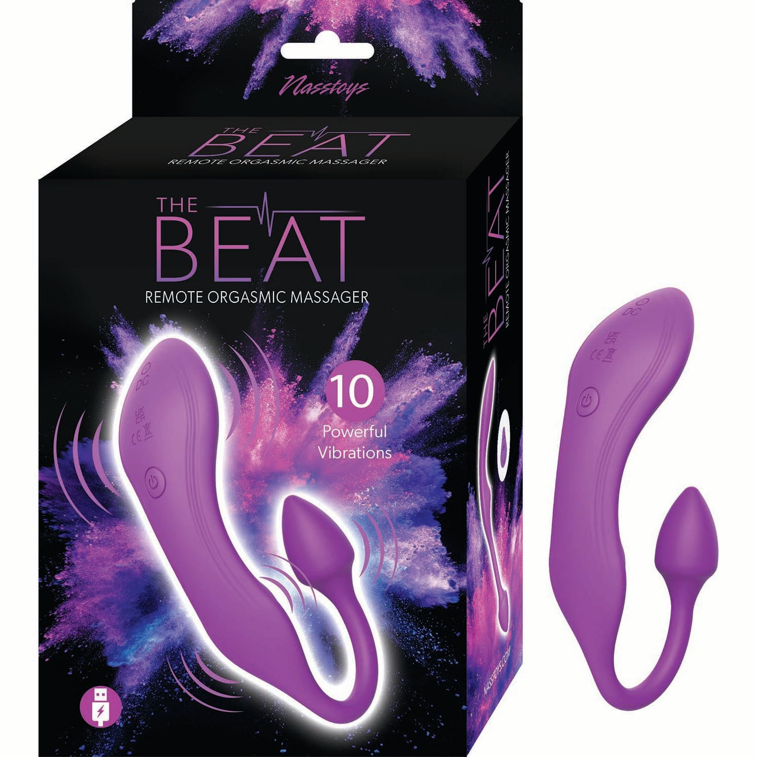 THE BEAT REMOTE ORGASMIC MASSAGER PURPLE