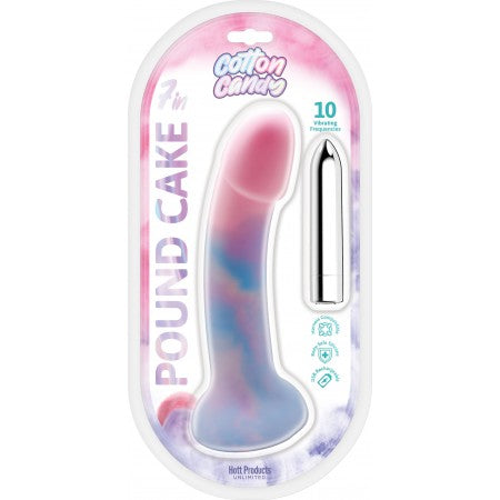 Cotton Candy Pound Cake Silicone Dildo – 7.5"