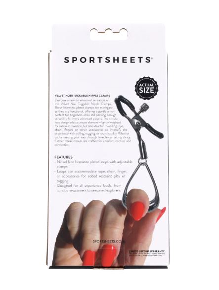 VELVET NOIR TUGGABLE NIPPLE CLAMPS