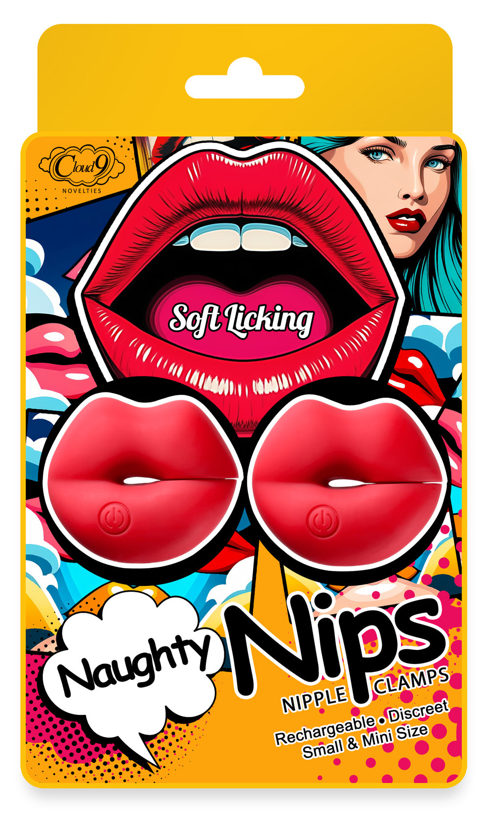 CLOUD 9 NAUGHTY NIPS VIBRATING NIPPLE CLAMP PAIR RED