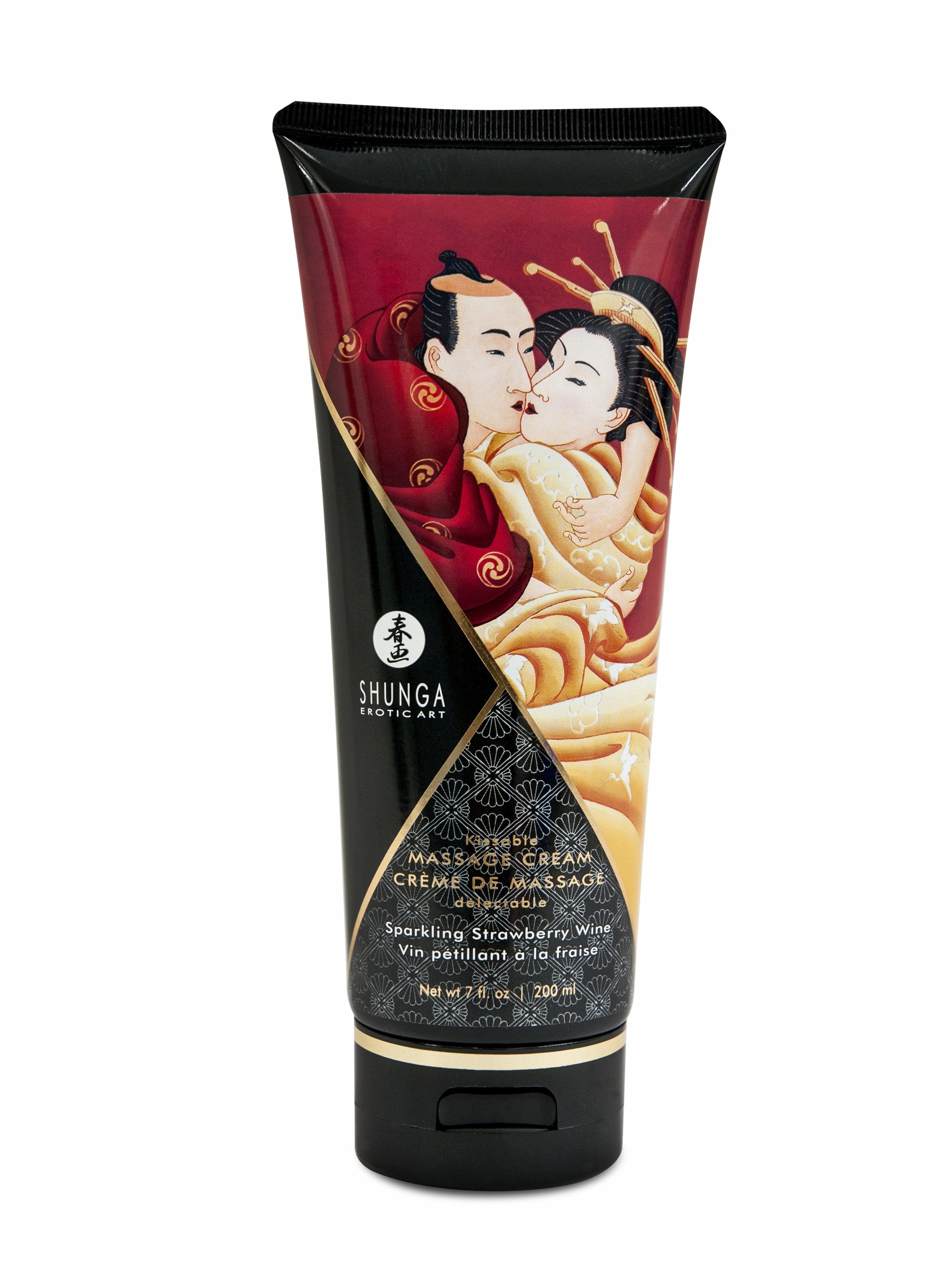 Sparkling Strawberry Wine Massage Cream, 7 oz