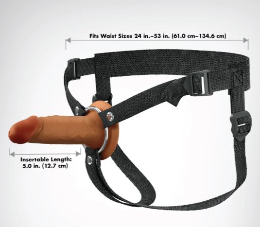 Fantasy X-Tensions Elite 5" Hollow Strap-On – Brown