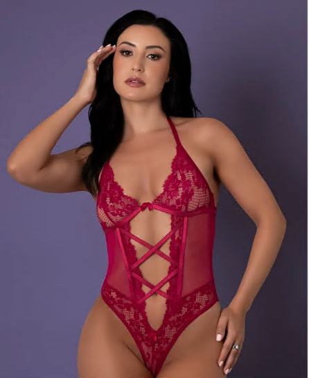 Halter Teddy – Cherry, M
