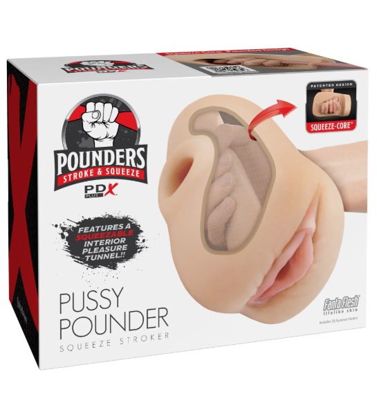 PDX Plus Pussy Pounder Squeeze Stroker – Light