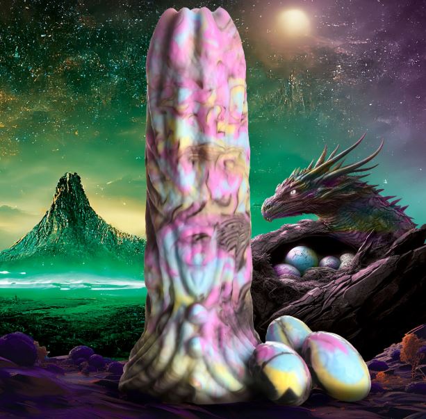 CREATURE COCKS DRAGON SPAWN OVIPOSITOR DILDO W/ EGGS