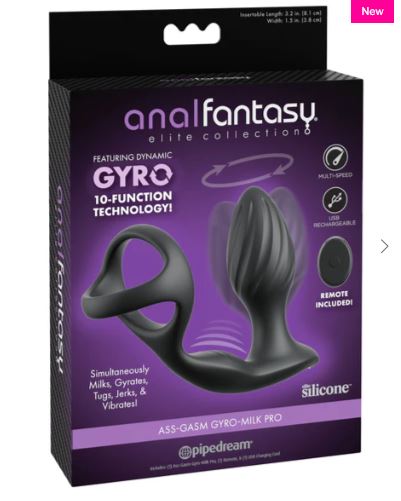 Anal Fantasy Elite Ass-Gasm Gyro-Milk Pro – Black